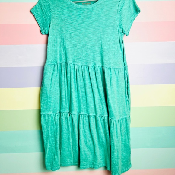Cat & Jack 3 tier dress, teal, size 10/12 - Picture 2 of 5